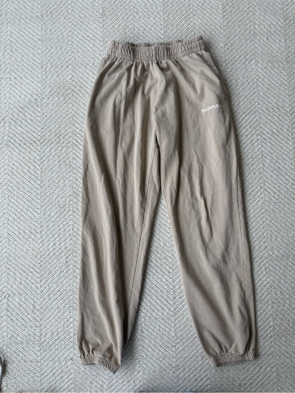 TALENTLESS Neutral Tan Drawstring Joggers sz M